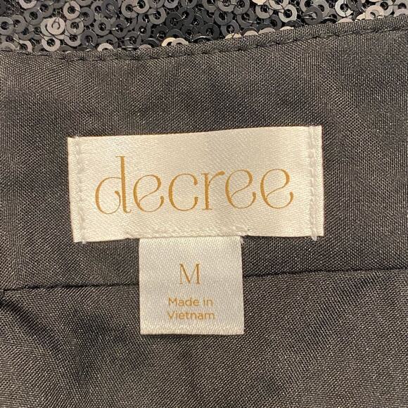 Decree Juniors Size Medium Matte Black Sequin Mini Skirt - Picture 5 of 5